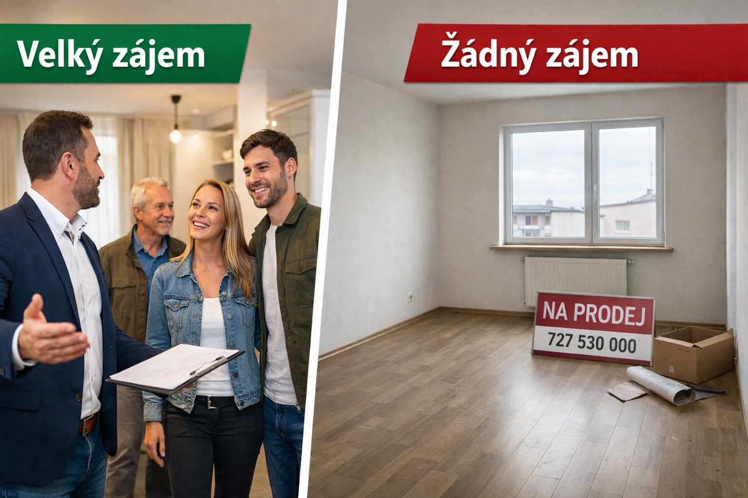 Velký zájem vs. žádný zájem